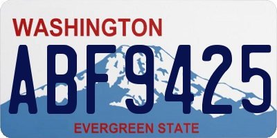 WA license plate ABF9425
