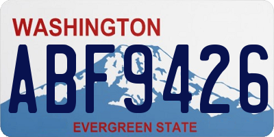WA license plate ABF9426