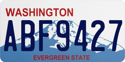 WA license plate ABF9427