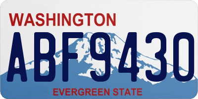 WA license plate ABF9430