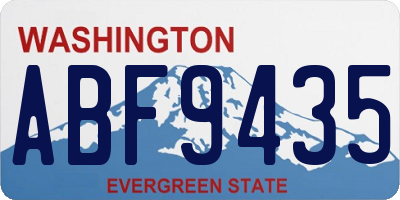 WA license plate ABF9435