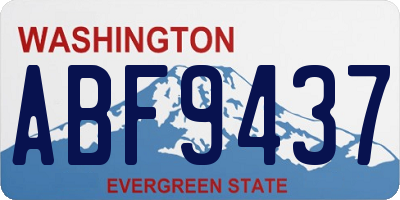 WA license plate ABF9437