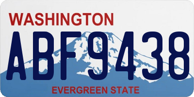 WA license plate ABF9438