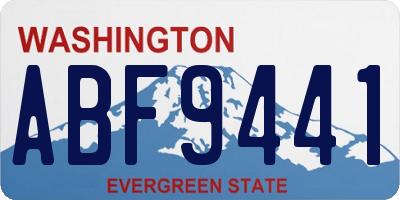 WA license plate ABF9441