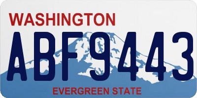 WA license plate ABF9443
