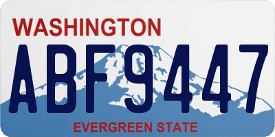 WA license plate ABF9447