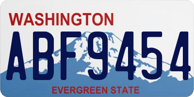 WA license plate ABF9454