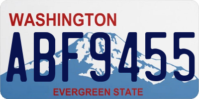 WA license plate ABF9455