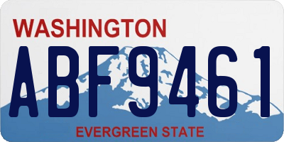 WA license plate ABF9461
