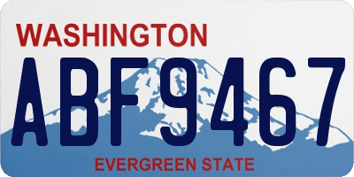 WA license plate ABF9467