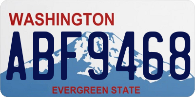 WA license plate ABF9468
