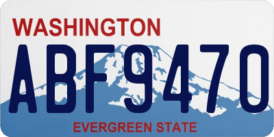 WA license plate ABF9470