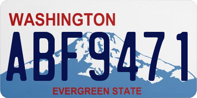 WA license plate ABF9471
