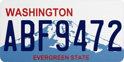 WA license plate ABF9472