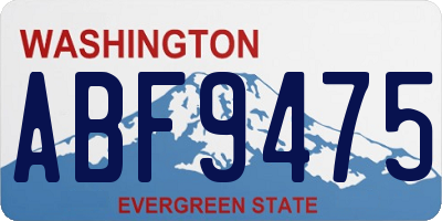WA license plate ABF9475