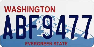 WA license plate ABF9477