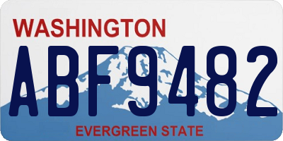 WA license plate ABF9482