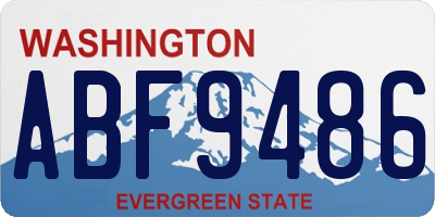 WA license plate ABF9486
