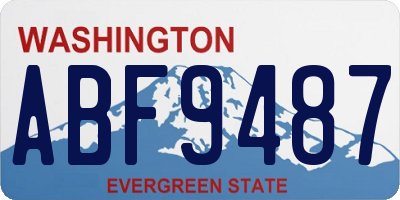 WA license plate ABF9487