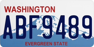 WA license plate ABF9489