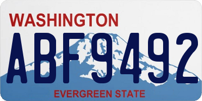 WA license plate ABF9492