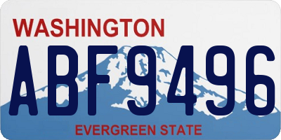 WA license plate ABF9496