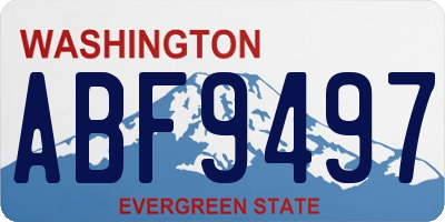 WA license plate ABF9497
