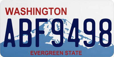 WA license plate ABF9498