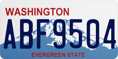 WA license plate ABF9504