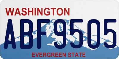 WA license plate ABF9505