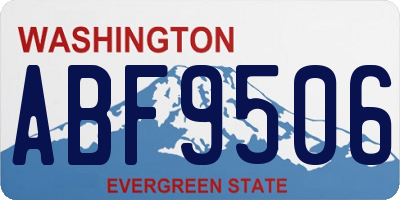 WA license plate ABF9506
