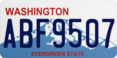 WA license plate ABF9507