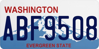 WA license plate ABF9508