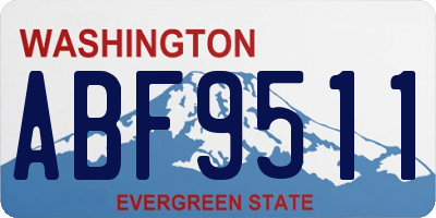 WA license plate ABF9511