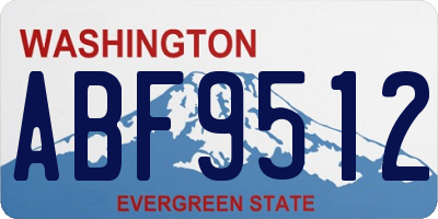 WA license plate ABF9512