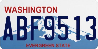 WA license plate ABF9513
