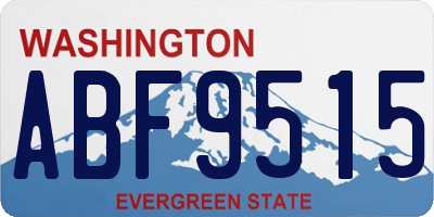WA license plate ABF9515