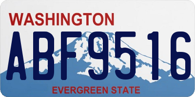 WA license plate ABF9516