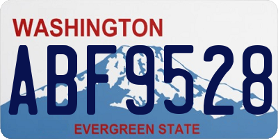 WA license plate ABF9528