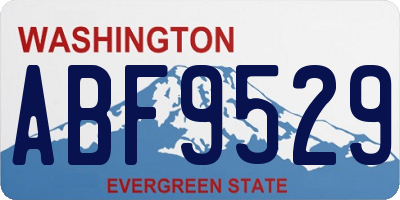 WA license plate ABF9529