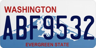 WA license plate ABF9532