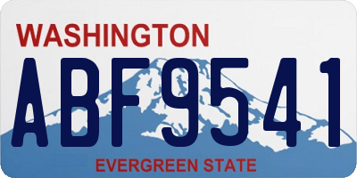 WA license plate ABF9541