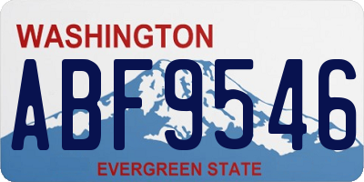 WA license plate ABF9546