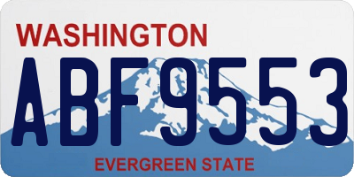 WA license plate ABF9553