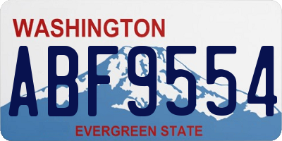 WA license plate ABF9554