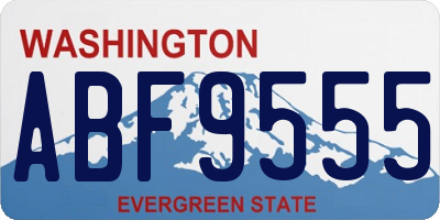 WA license plate ABF9555