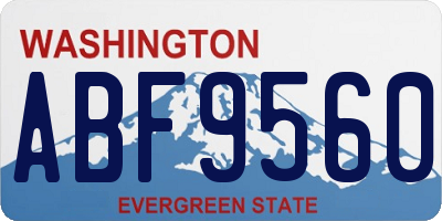 WA license plate ABF9560