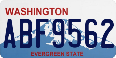 WA license plate ABF9562