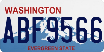 WA license plate ABF9566