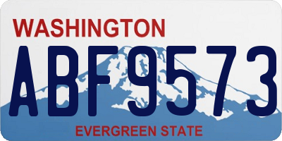 WA license plate ABF9573